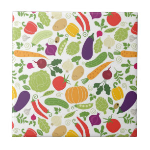 Food on a white background ceramic tile
