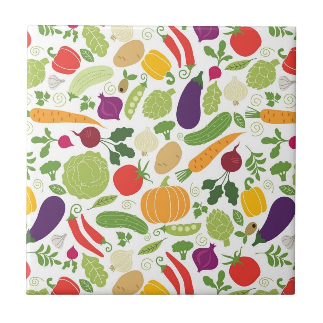 Food on a white background ceramic tile (Front)
