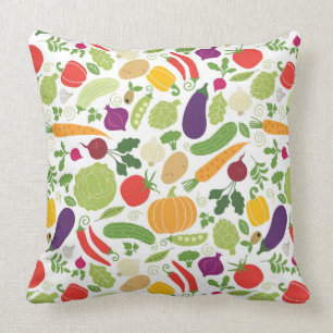 Food on a white background cushion