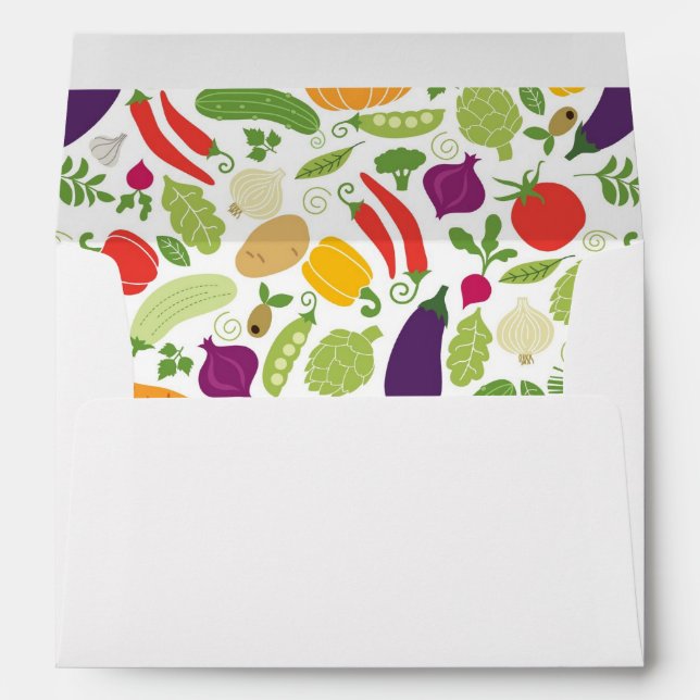 Food on a white background envelopes (Back (Bottom))