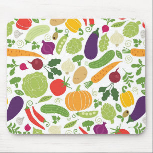 Food on a white background mouse pad