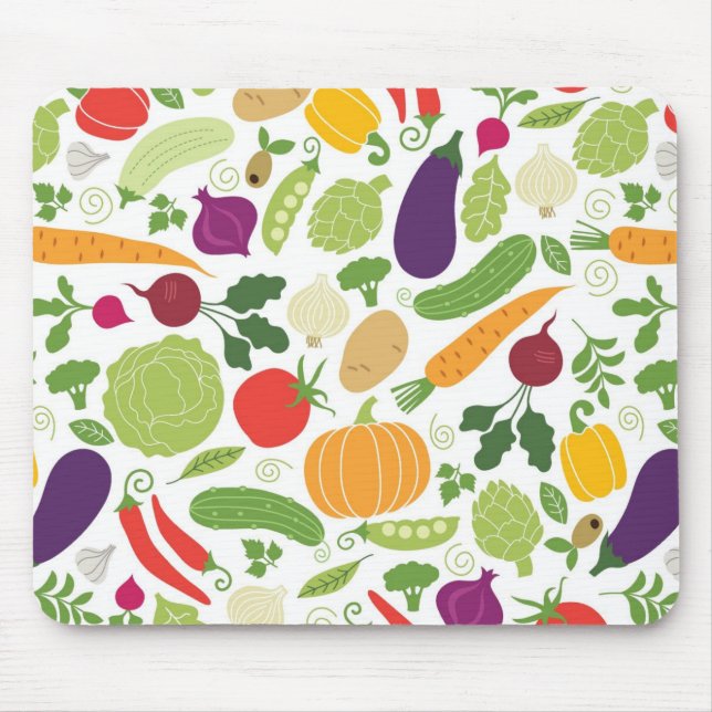 Food on a white background mouse pad (Front)
