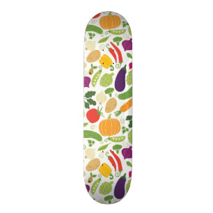 Food on a white background skateboard