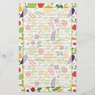 Food on a white background stationery