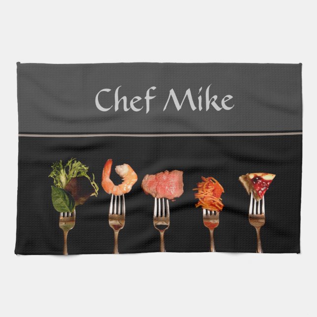 Food on Forks Kitchen Towel (Horizontal)