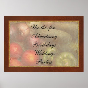 Food - Onions, Tomatoes, Peppers, and Cucumbers Poster