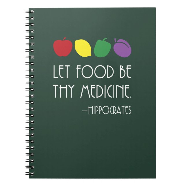Food or Diet Journal Let Food be thy Medicine (Front)