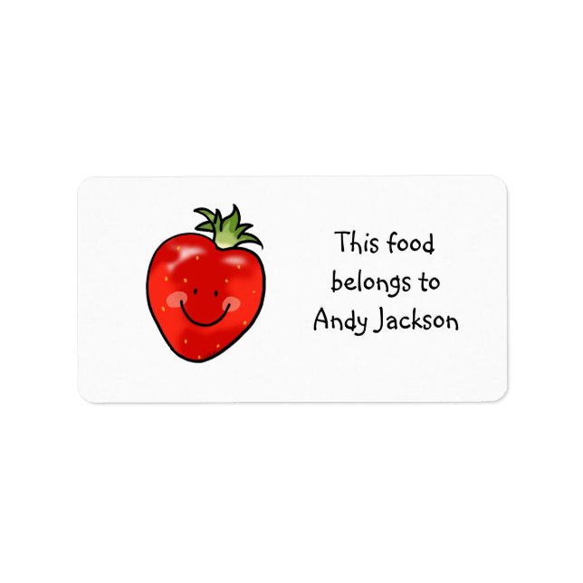 Food owner labels ( red strawberry ) (Front)