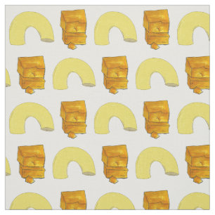 Food Pairing Elbow Macaroni Cheddar Mac & Cheese Fabric