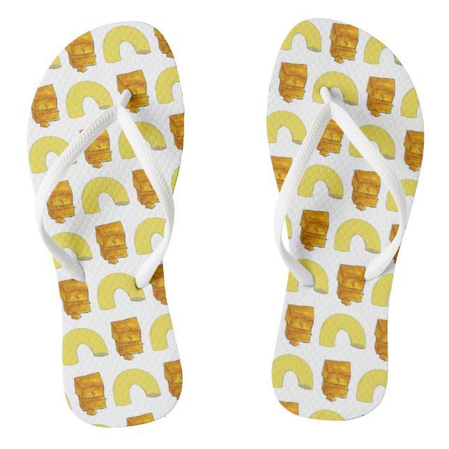 Food Pairing Elbow Macaroni Cheddar Mac & Cheese Thongs (Footbed)