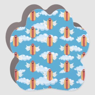 Food Party Cartoon Hot Dog Car Magnet