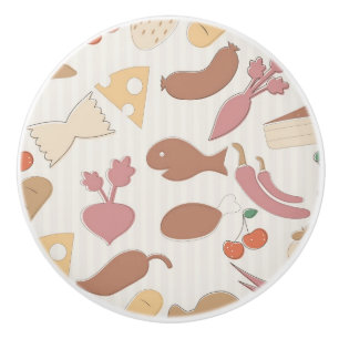 Food Pattern 2 2 Ceramic Knob