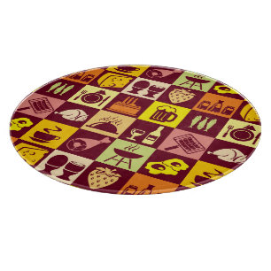 Food Pattern 2 Cutting Board