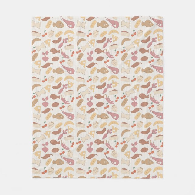 Food Pattern 2 Fleece Blanket (Front)