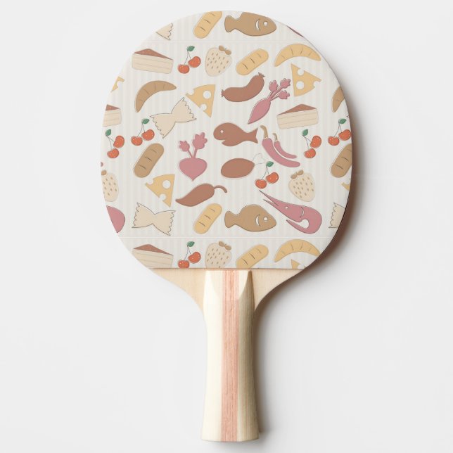 Food Pattern 2 Ping Pong Paddle (Front)