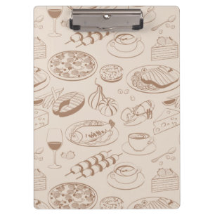 Food Pattern 3 Clipboard