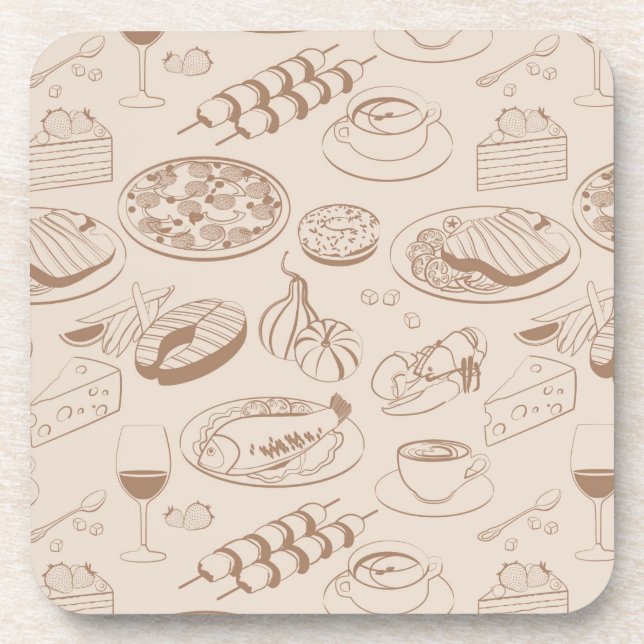 Food Pattern 3 Coaster (Front)