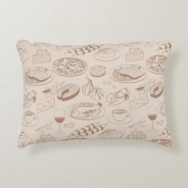 Food Pattern 3 Decorative Cushion (Front)