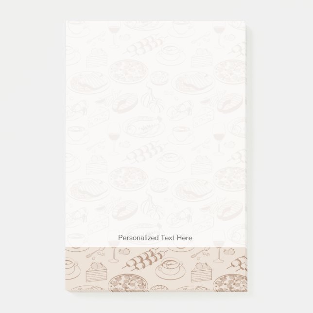 Food Pattern 3 Post-it Notes (Front)