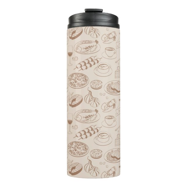 Food Pattern 3 Thermal Tumbler (Front)