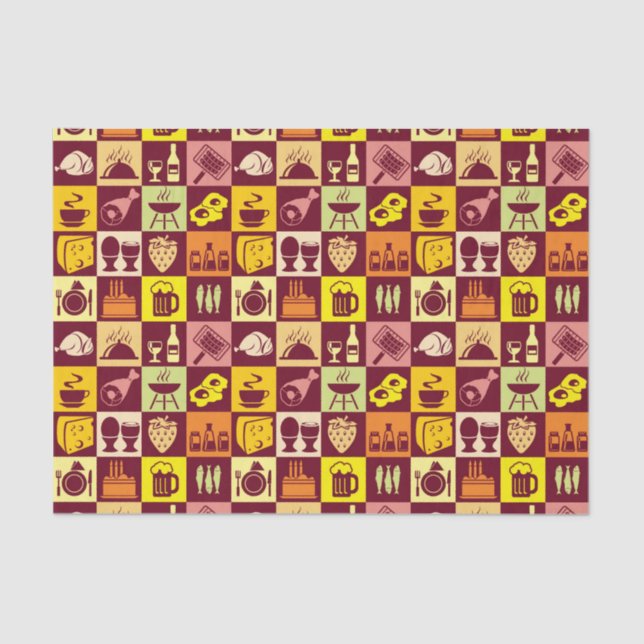 Food Pattern 3 Tissue Paper (Front)