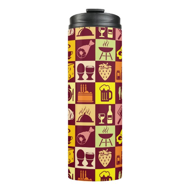 Food Pattern 4 Thermal Tumbler (Front)
