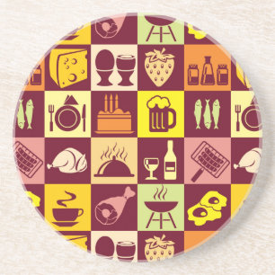 Food Pattern Coaster