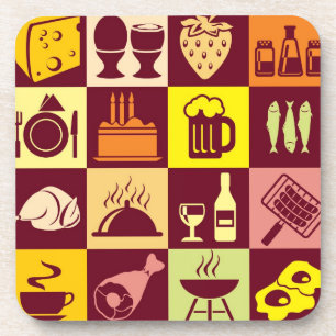 Food Pattern Coaster