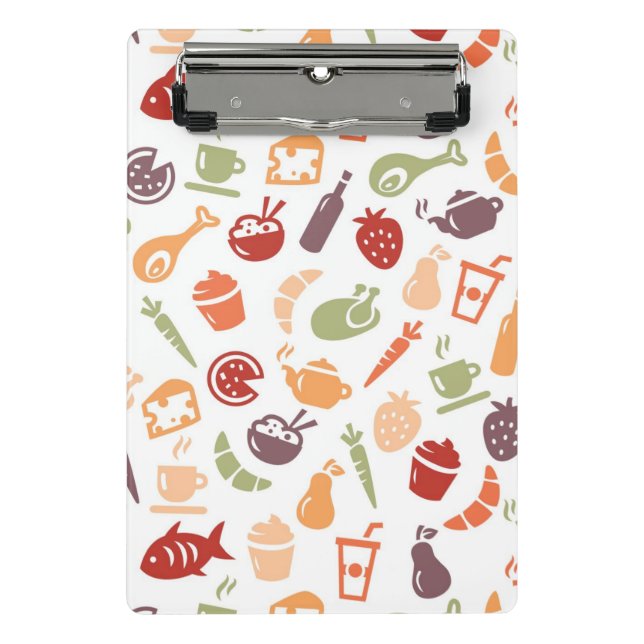 Food Pattern Mini Clipboard (Front)