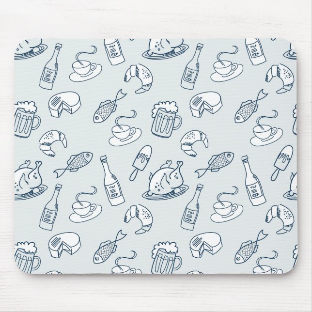 Food Pattern Mouse Pad (Front)