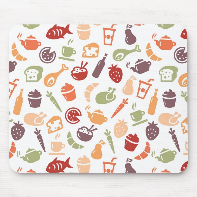 Food Pattern Mouse Pad (Front)