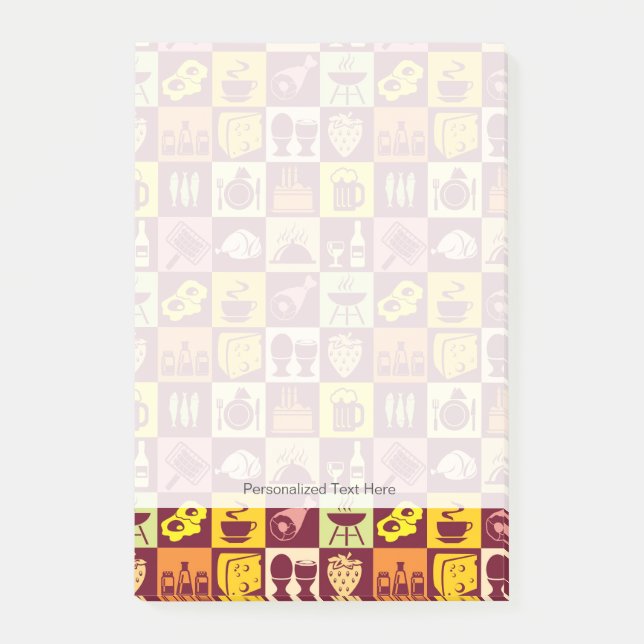 Food Pattern Post-it Notes (Front)