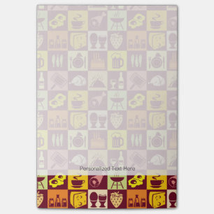 Food Pattern Post-it Notes