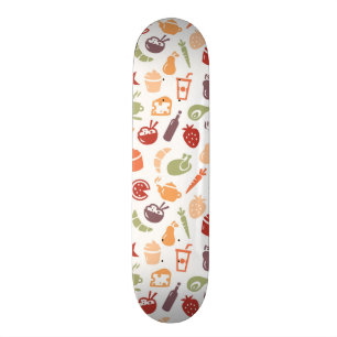 Food Pattern Skateboard