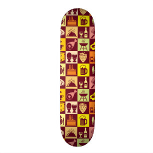 Food Pattern Skateboard
