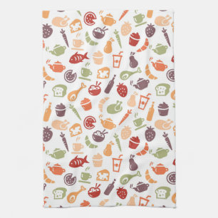 Food Pattern Tea Towel