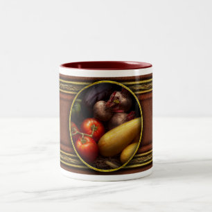Food - Peppers, Tomatoes, Squash and Turnips Two-Tone Coffee Mug