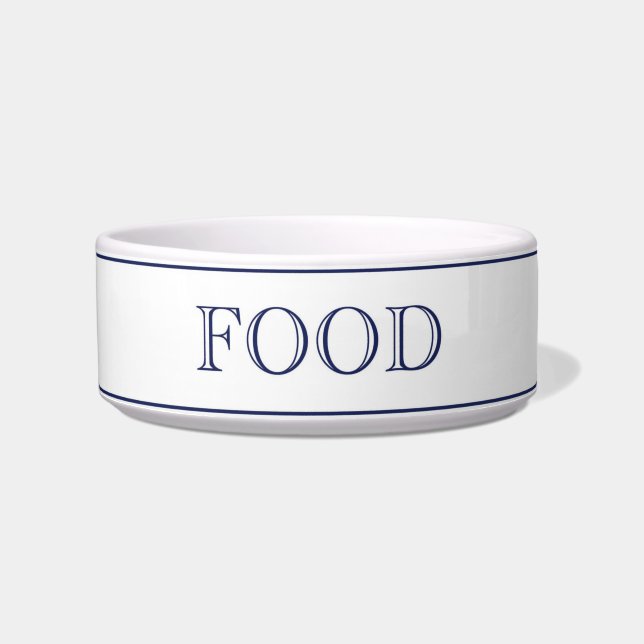 Food Pet Bowl-White Bowl (Front)