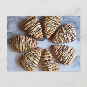 Food Photography Chocolate Chip British Scone Postcard