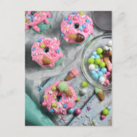 Food Photography Frosted Pink Doughnut Macarons