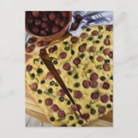 Food Photography Grape Black Olive Focaccia Bread