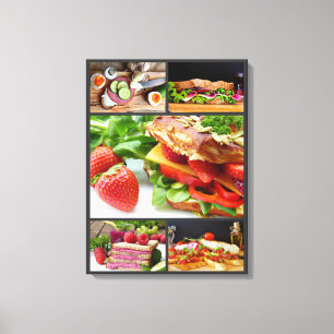 Food photography healthy sandwich fresh collage canvas print