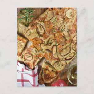 Food Photography Italian Apple Rosemary Focaccia Postcard
