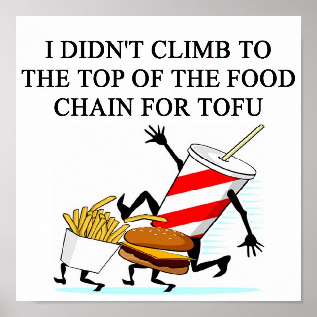 food police amti vegan joke poster (Front)