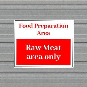 Food Prep Raw Meat Sticker