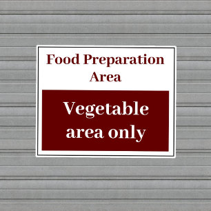 Food Prep Vegetable Sticker