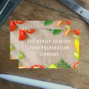 Food Preparation Business Card. Card