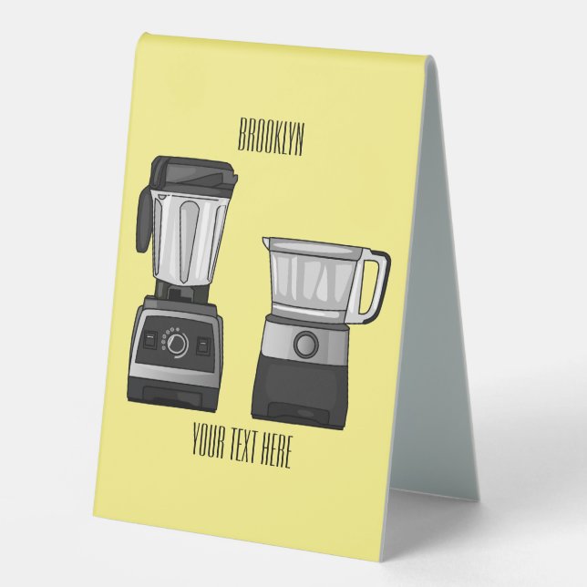 Food processor & blender cartoon illustration  (Front)
