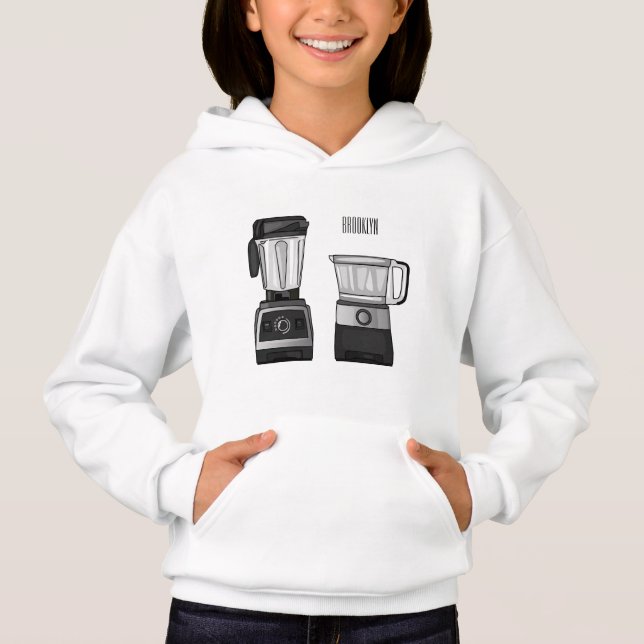 Food processor & blender cartoon illustration  (Front)