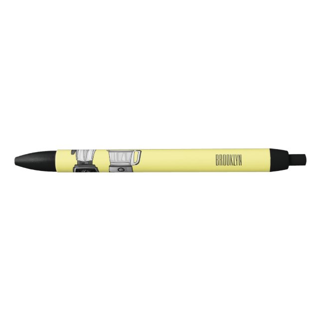Food processor & blender cartoon illustration  black ink pen (Front)